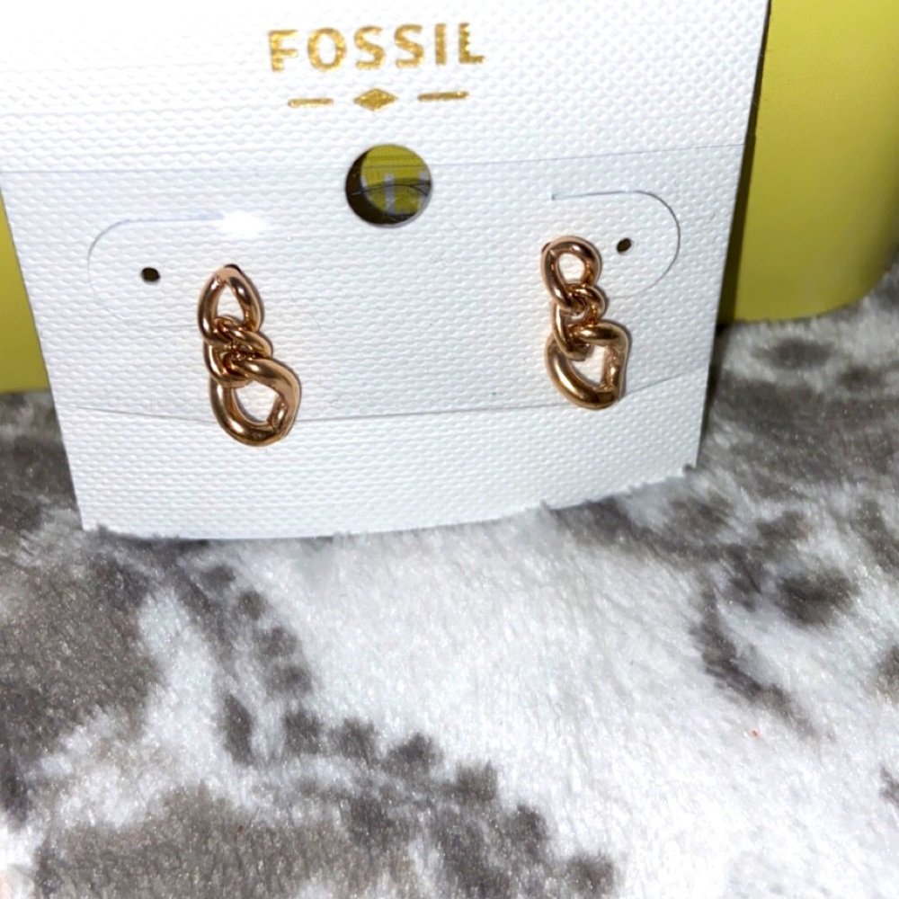 NWT Fossil gold tone Earrings
